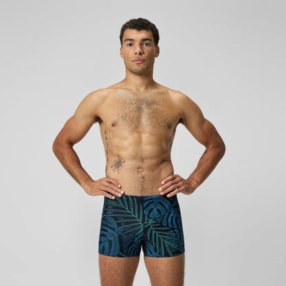 Speedo Print Beachstar Square Leg Black/Blue