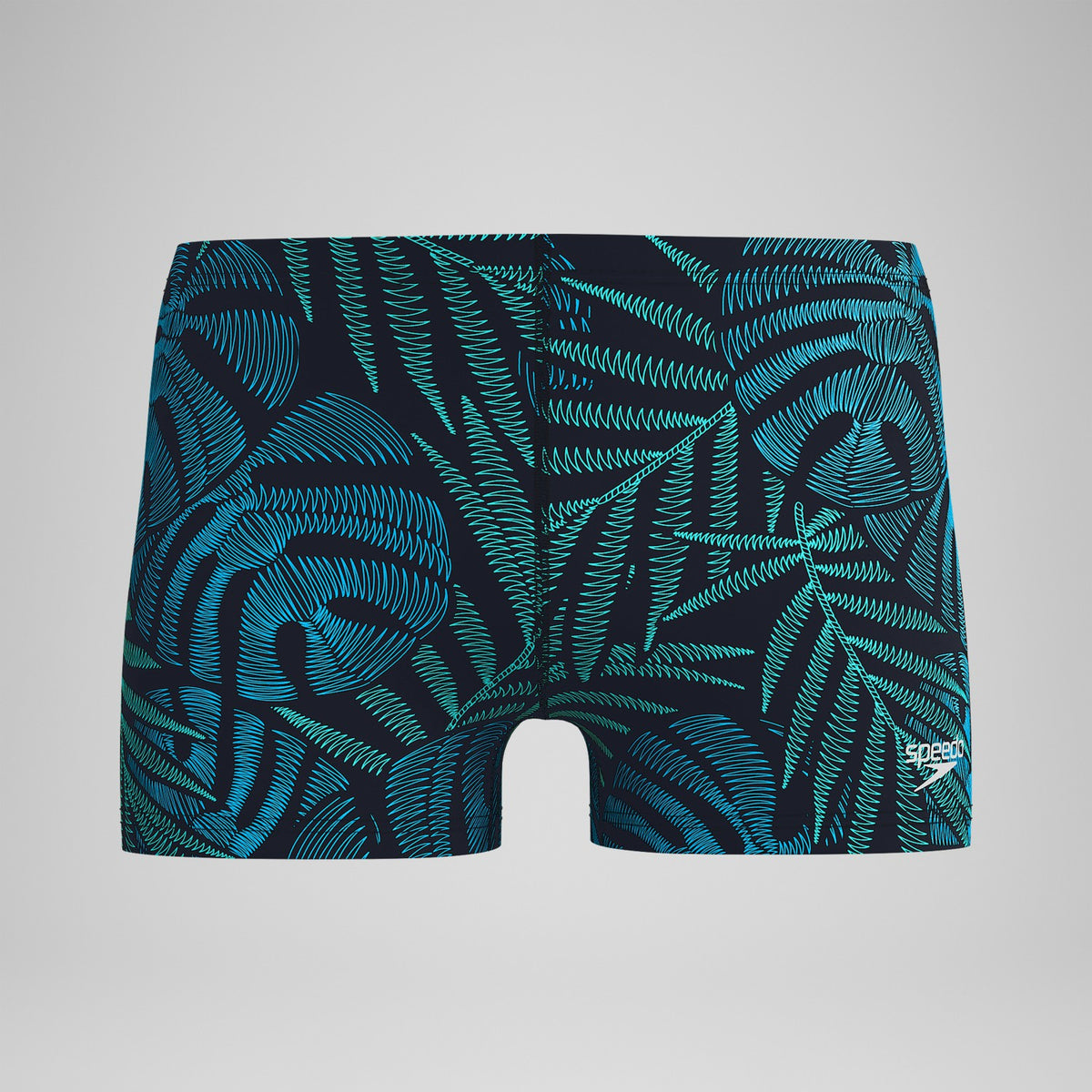 Speedo Print Beachstar Square Leg Black/Blue