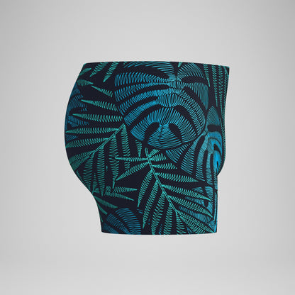 Speedo Print Beachstar Square Leg Black/Blue