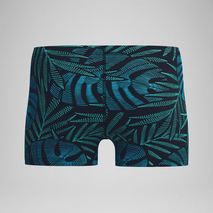 Speedo Print Beachstar Square Leg Black/Blue