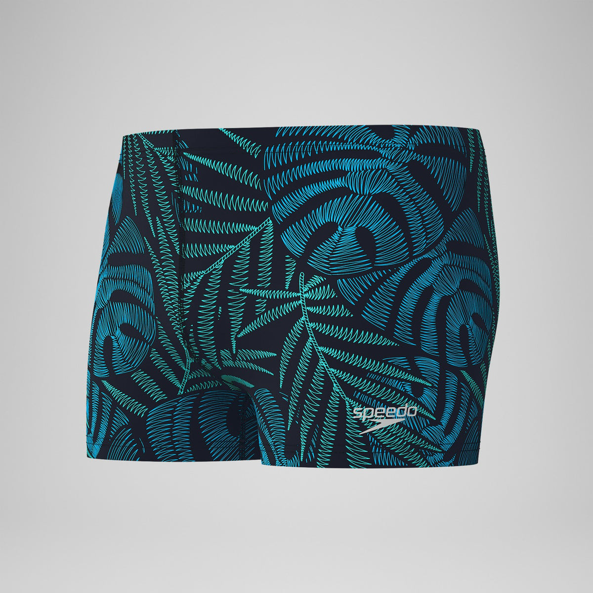 Speedo Print Beachstar Square Leg Black/Blue