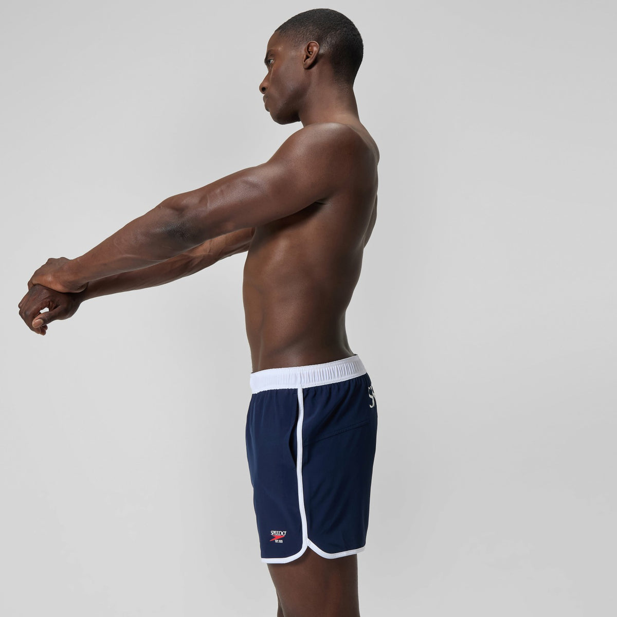 Speedo Jetstream Retro Logo Volley Swim Shorts Navy/White
