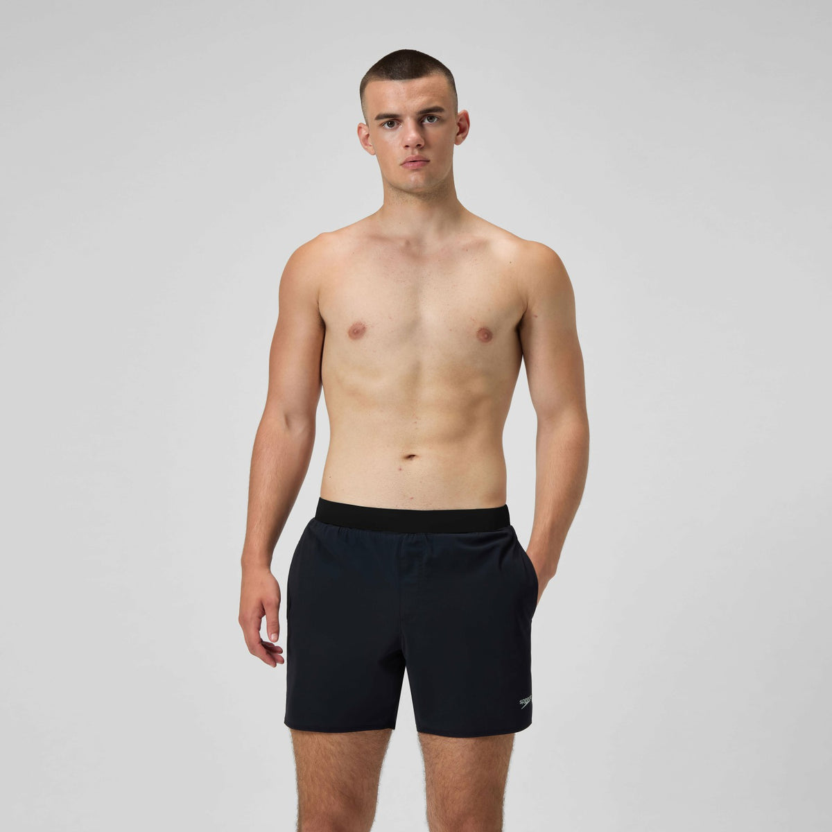 Speedo Lookout Solid Swim Shorts Black