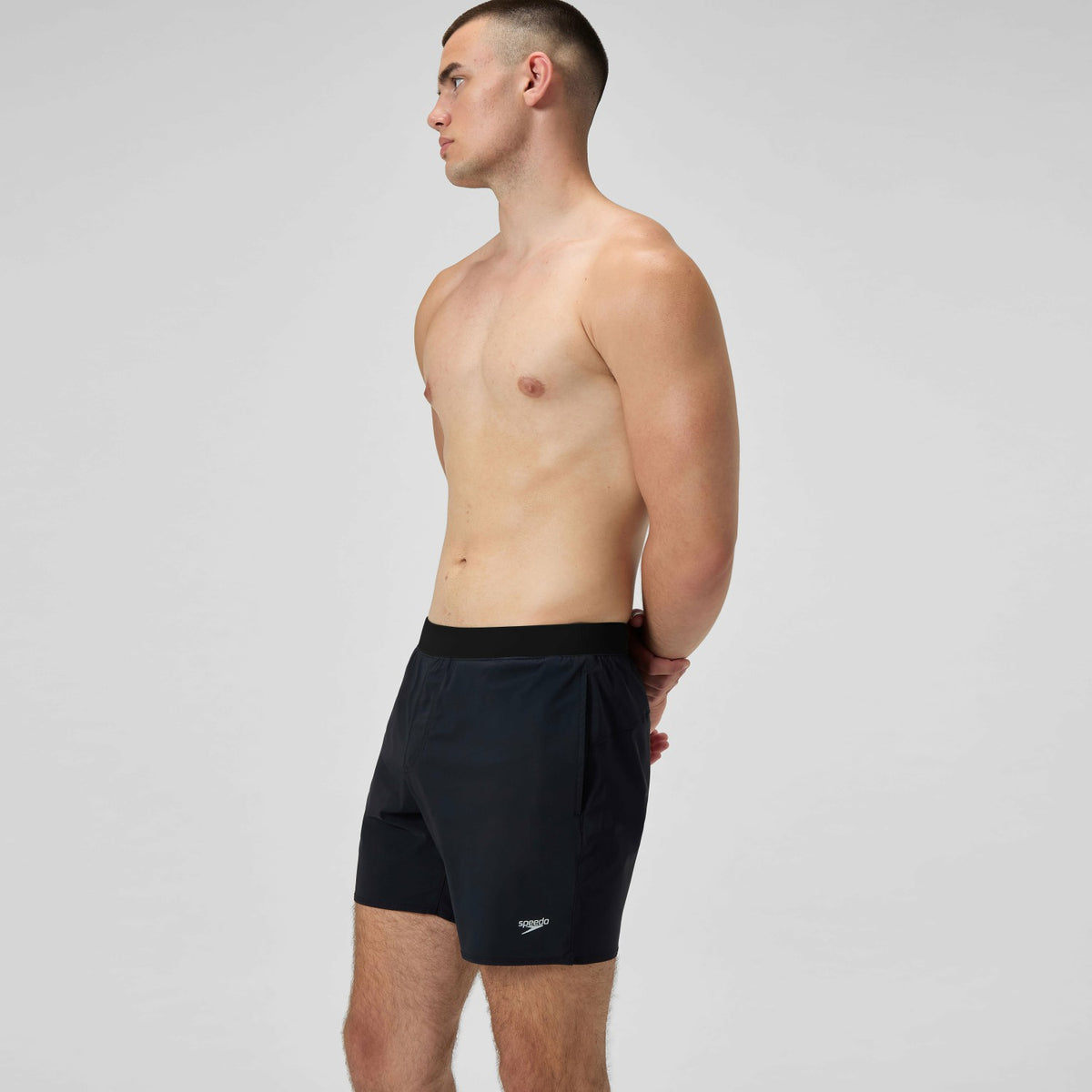 Speedo Lookout Solid Swim Shorts Black