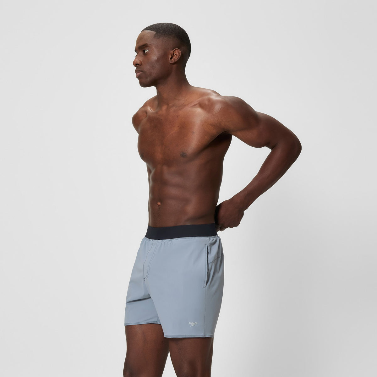 Speedo Lookout Solid Swim Shorts Grey