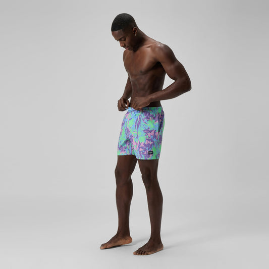 Speedo Redondo Edge Printed Swim Shorts Purple/Green