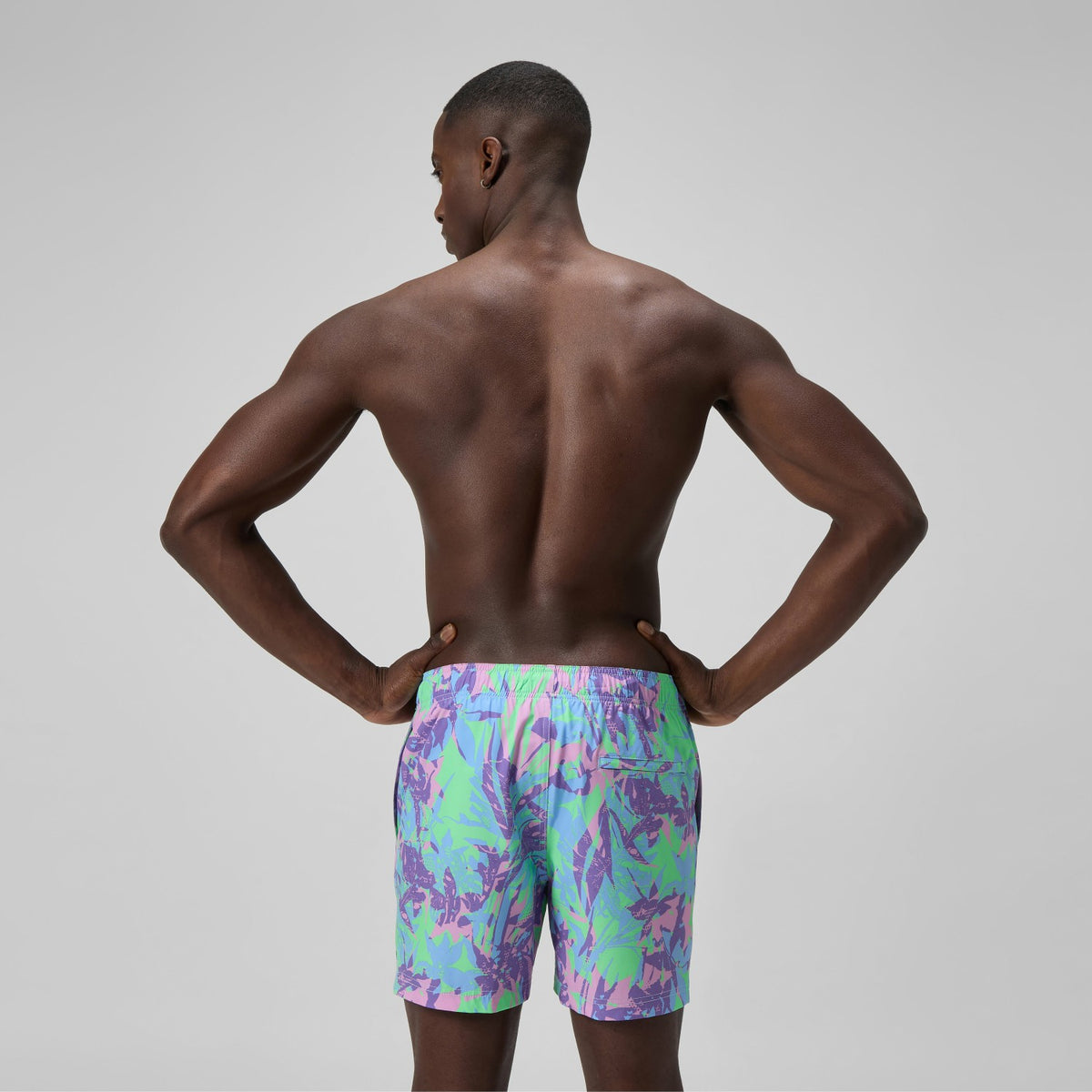 Speedo Redondo Edge Printed Swim Shorts Purple/Green