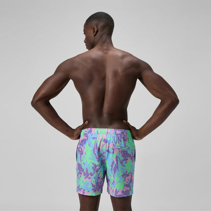 Speedo Redondo Edge Printed Swim Shorts Purple/Green