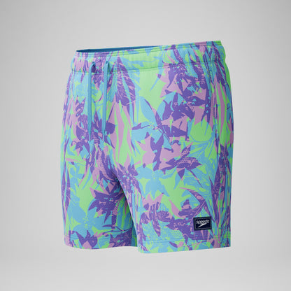 Speedo Redondo Edge Printed Swim Shorts Purple/Green