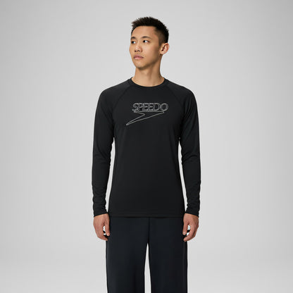 Speedo Endurance+ Logo Long Sleeve Rashguard Black