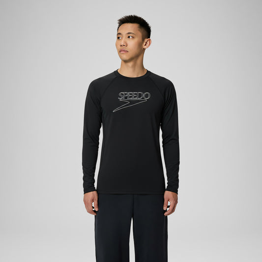 Speedo Endurance+ Logo Long Sleeve Rashguard Black
