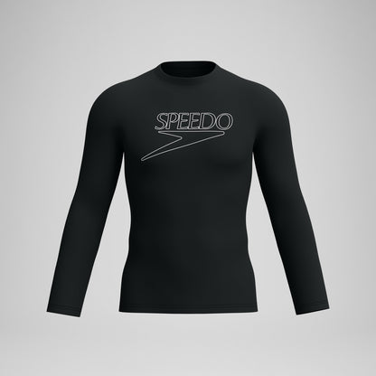 Speedo Endurance+ Logo Long Sleeve Rashguard Black