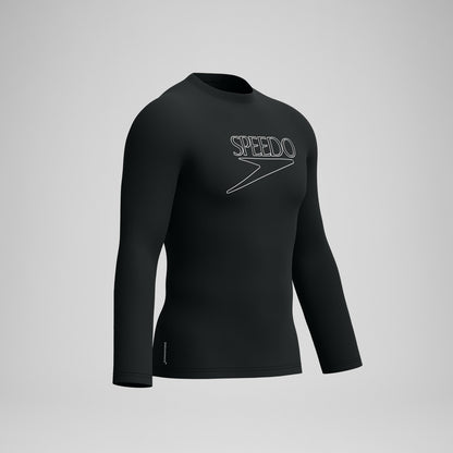 Speedo Endurance+ Logo Long Sleeve Rashguard Black
