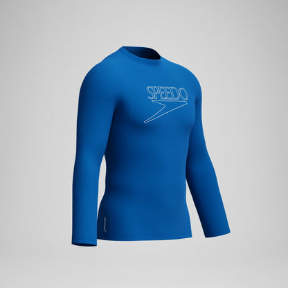 Speedo Endurance+ Logo Long Sleeve Rashguard Blue