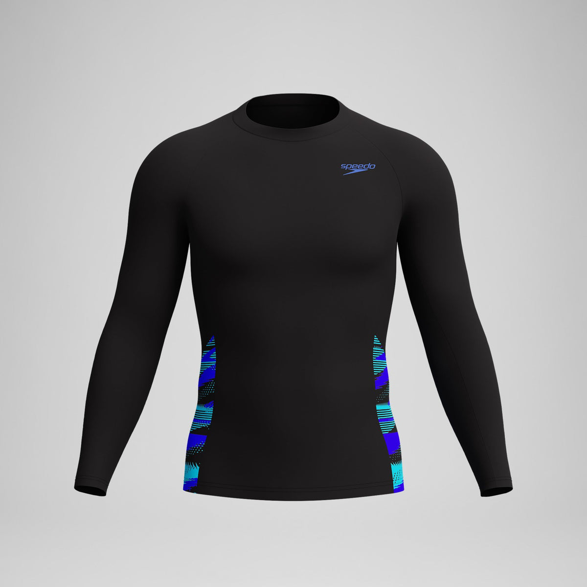 Speedo Endurance+ Splice Rash Top Black/Blue