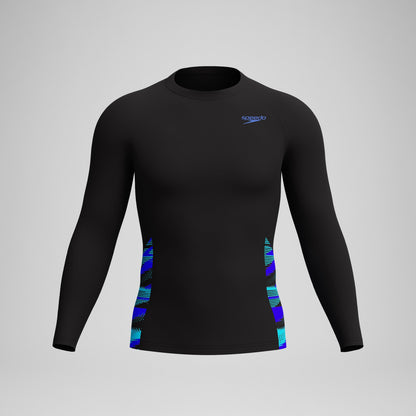 Speedo Endurance+ Splice Rash Top Black/Blue