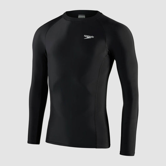 Speedo Long Sleeved Sun Protection Top Black/White
