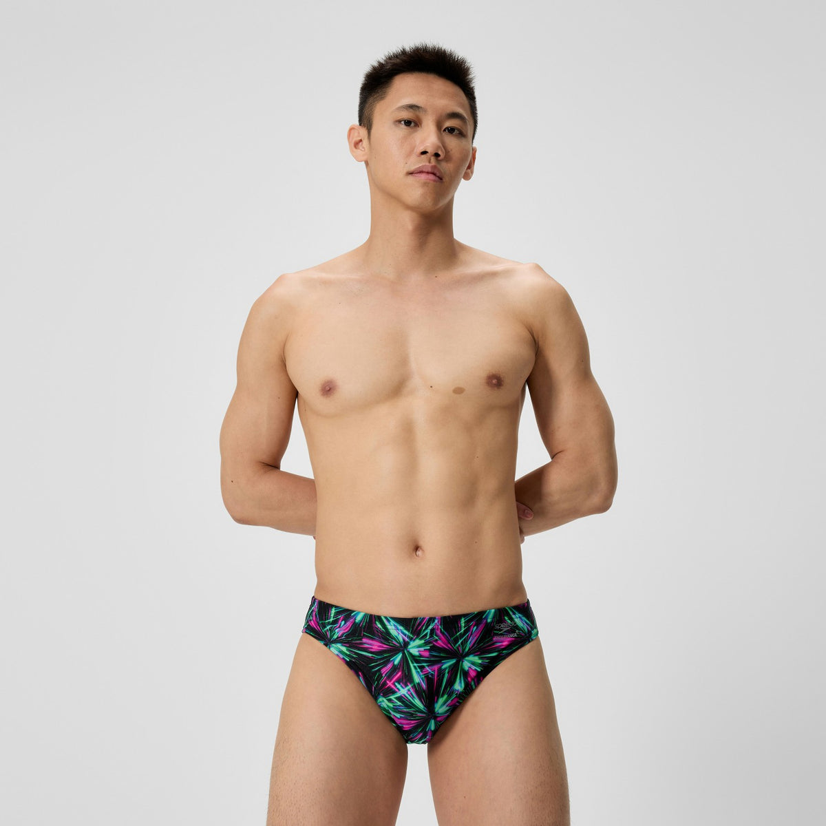 Speedo Club Training Printed Brief Green/Black