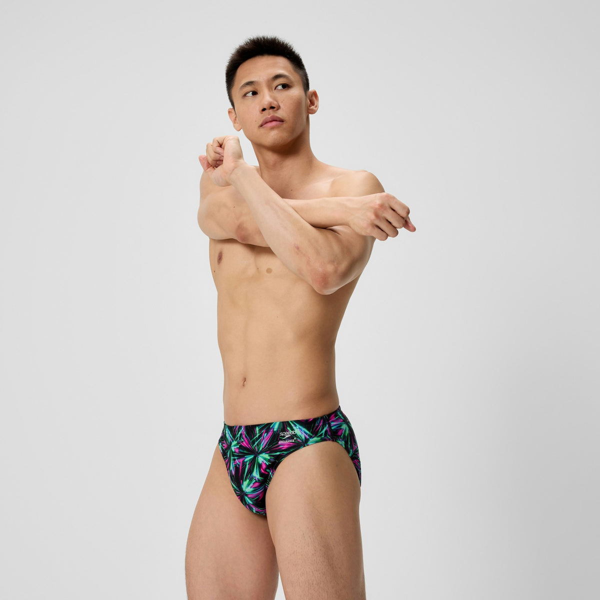 Speedo Club Training Printed Brief Green/Black