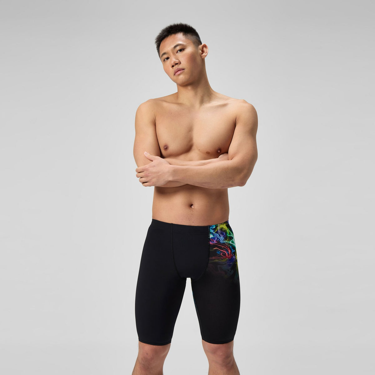 Speedo Club Training Printed Jammer Black/Green