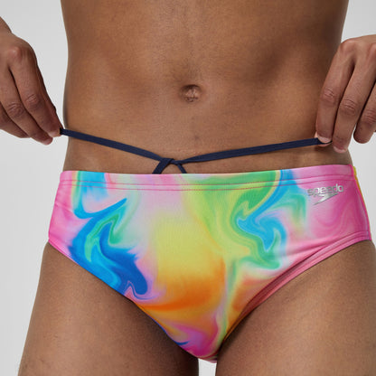 Speedo Club Training Printed Brief Pink/Yellow