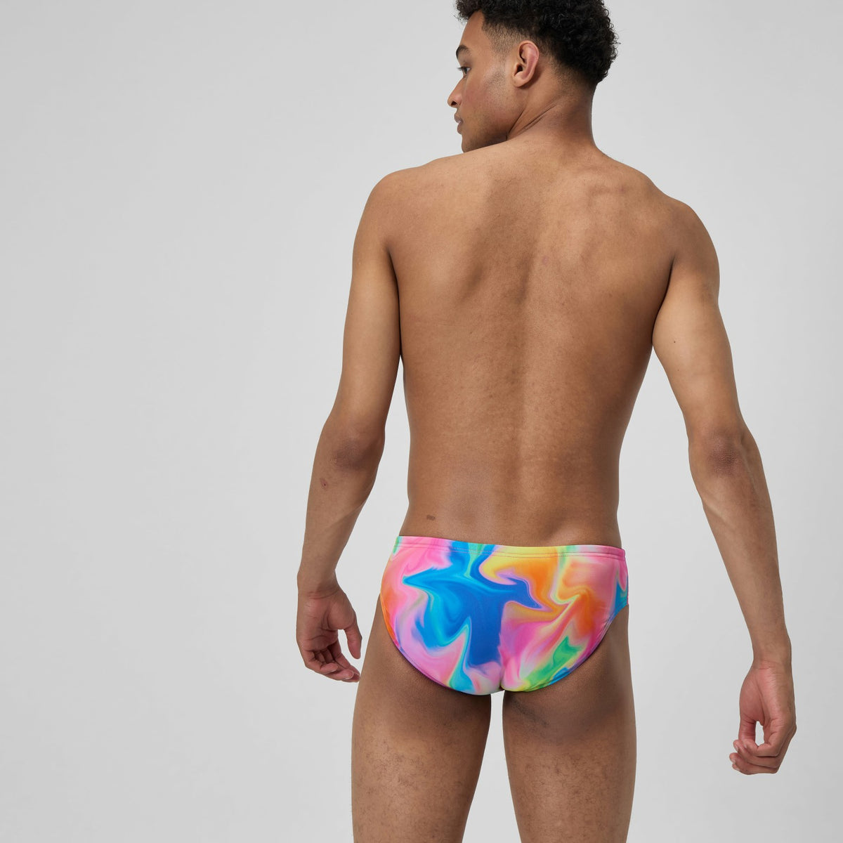 Speedo Club Training Printed Brief Pink/Yellow