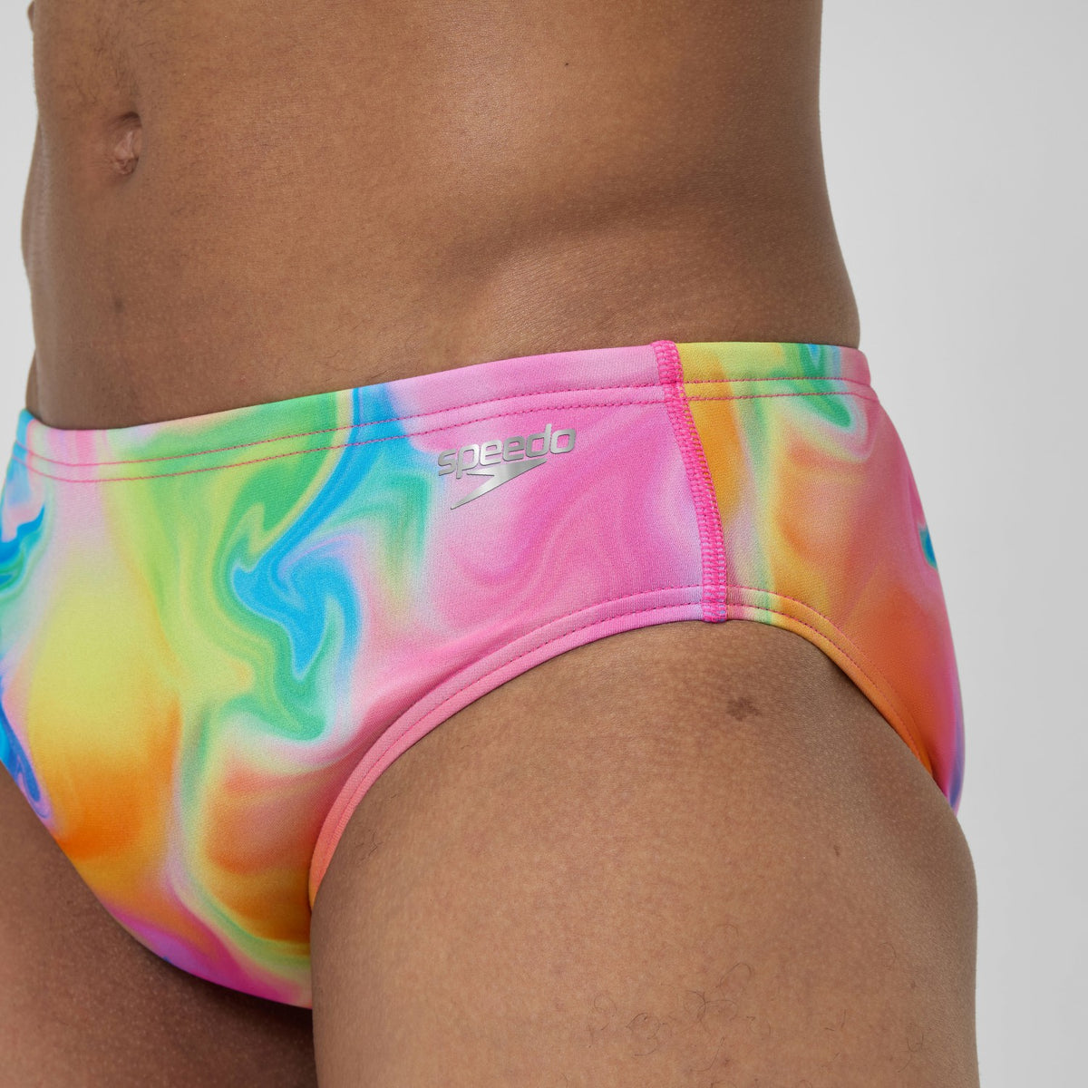Speedo Club Training Printed Brief Pink/Yellow