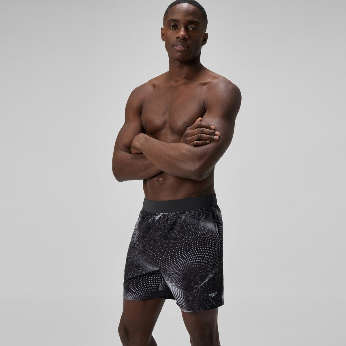 Speedo Lookout Printed Swim Shorts Grey