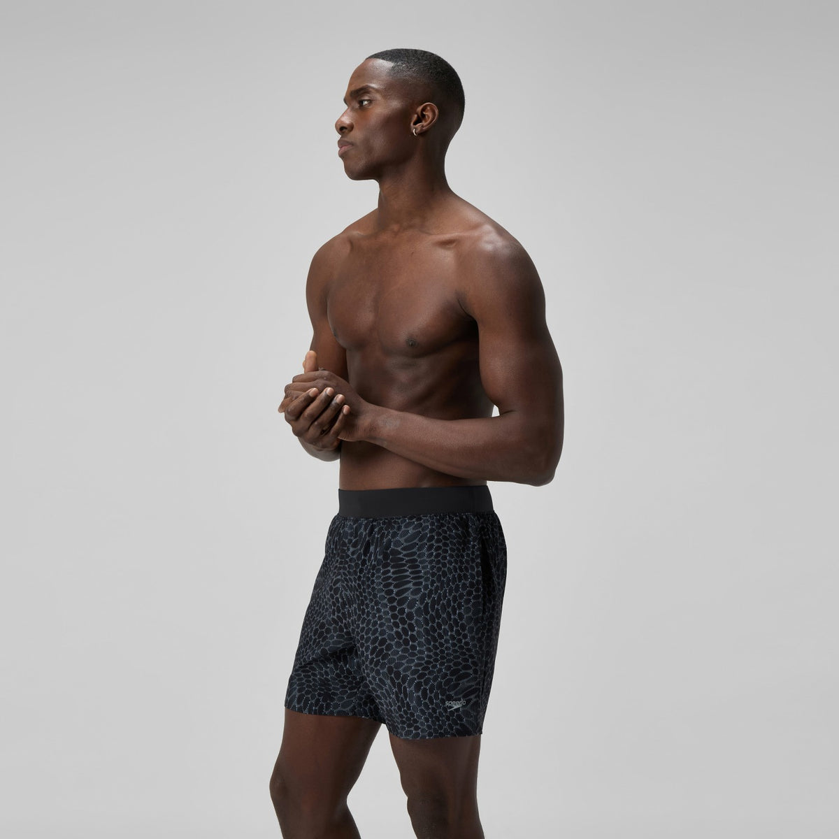 Speedo Lookout Printed Swim Shorts Black
