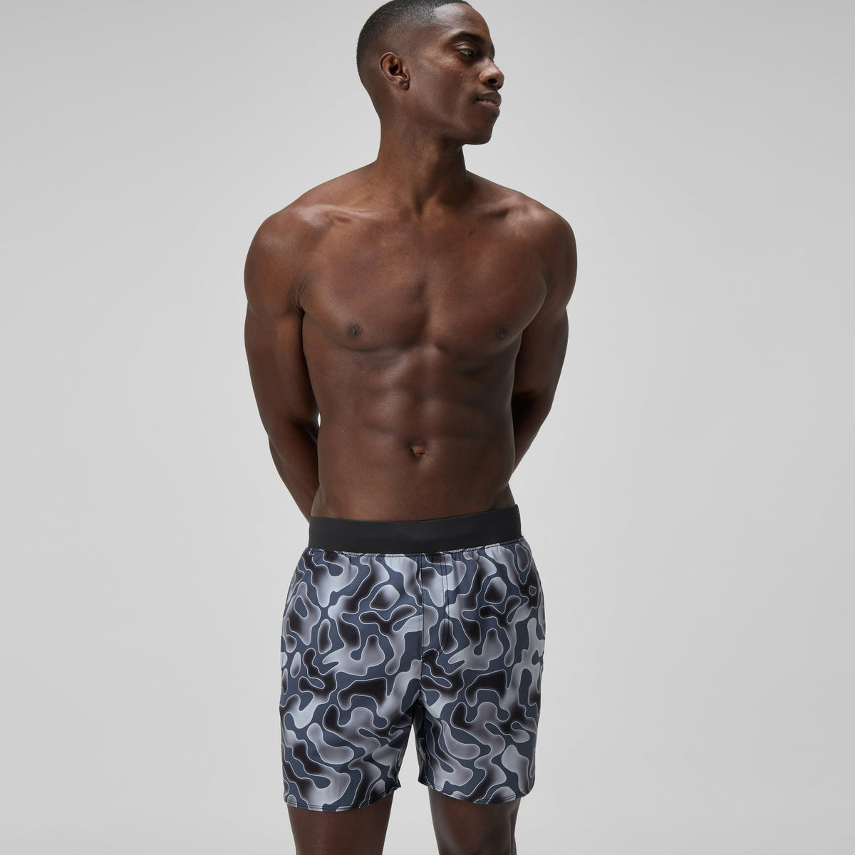 Speedo Lookout Printed Swim Shorts Grey