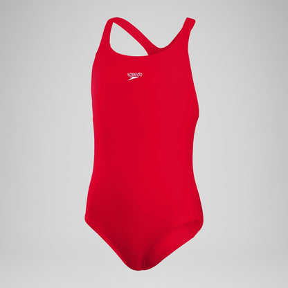 Speedo Girls' Endurance+ Medalist Swimsuit Red