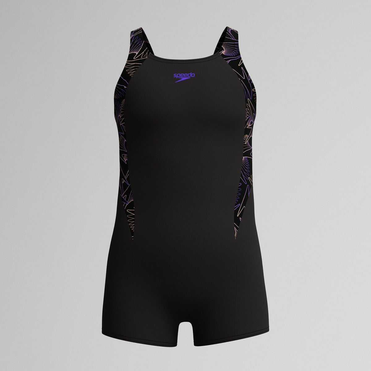 Speedo Girls Hyperboom Splice Legsuit Black/Peach