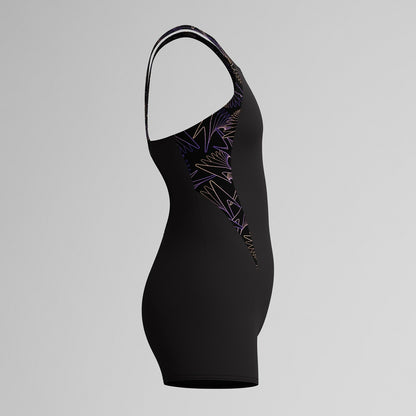 Speedo Girls Hyperboom Splice Legsuit Black/Peach