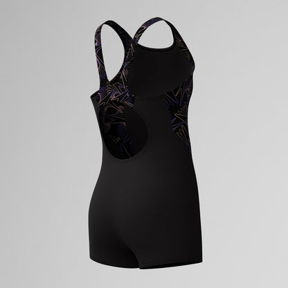 Speedo Girls Hyperboom Splice Legsuit Black/Peach