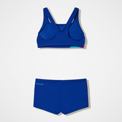 Speedo Girls Hyperboom Butterfly Back Bikini Set Navy/Teal
