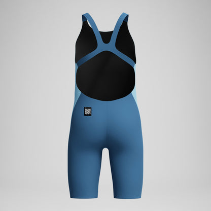 Speedo Girls Fastskin Endurance+ Max Openback Kneeskin Blue