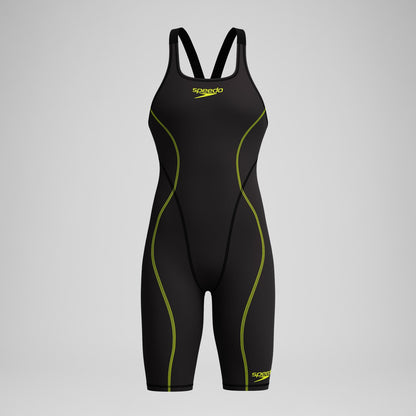 Speedo Female Fastskin HyperSpark Openback Kneeskin Black