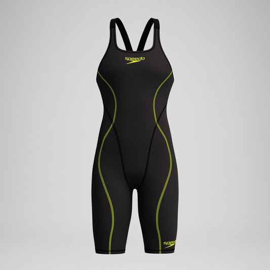 Speedo Female Fastskin HyperSpark Openback Kneeskin Black