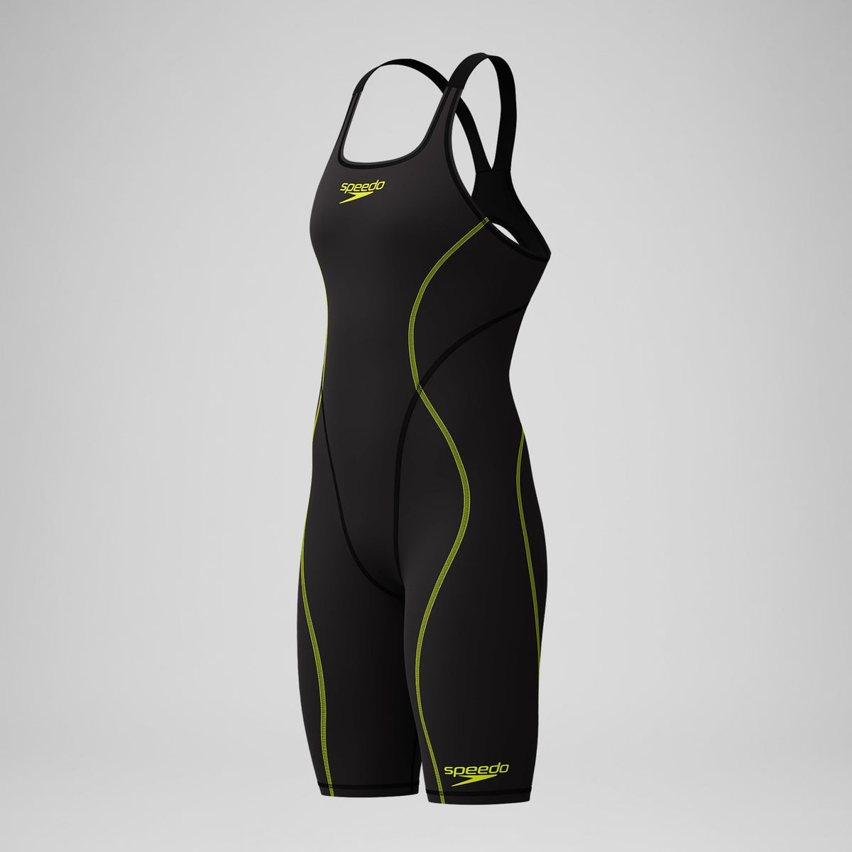 Speedo Female Fastskin HyperSpark Openback Kneeskin Black