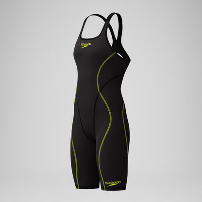 Speedo Female Fastskin HyperSpark Openback Kneeskin Black