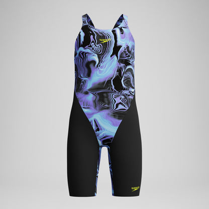 Speedo Girls Fastskin Endurance+ Max Openback Kneeskin Black/Blue