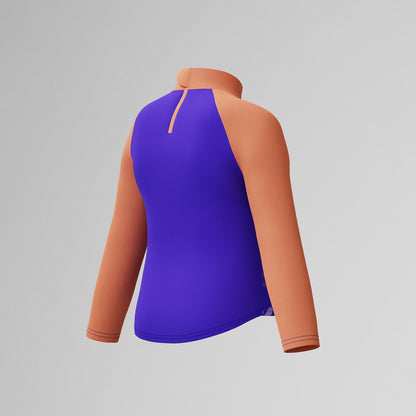 Speedo Infant Girls Learn to Swim Long Sleeve Rashguard Purple/Orange