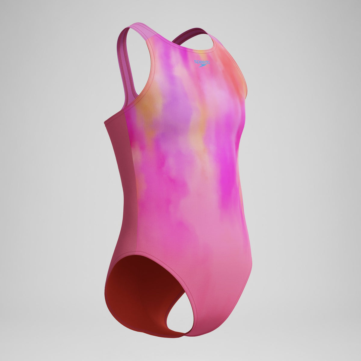 Speedo Girls Printed Pulseback Swimsuit Pink
