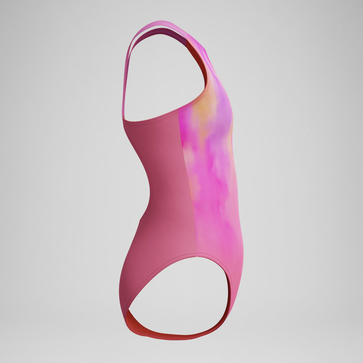 Speedo Girls Printed Pulseback Swimsuit Pink