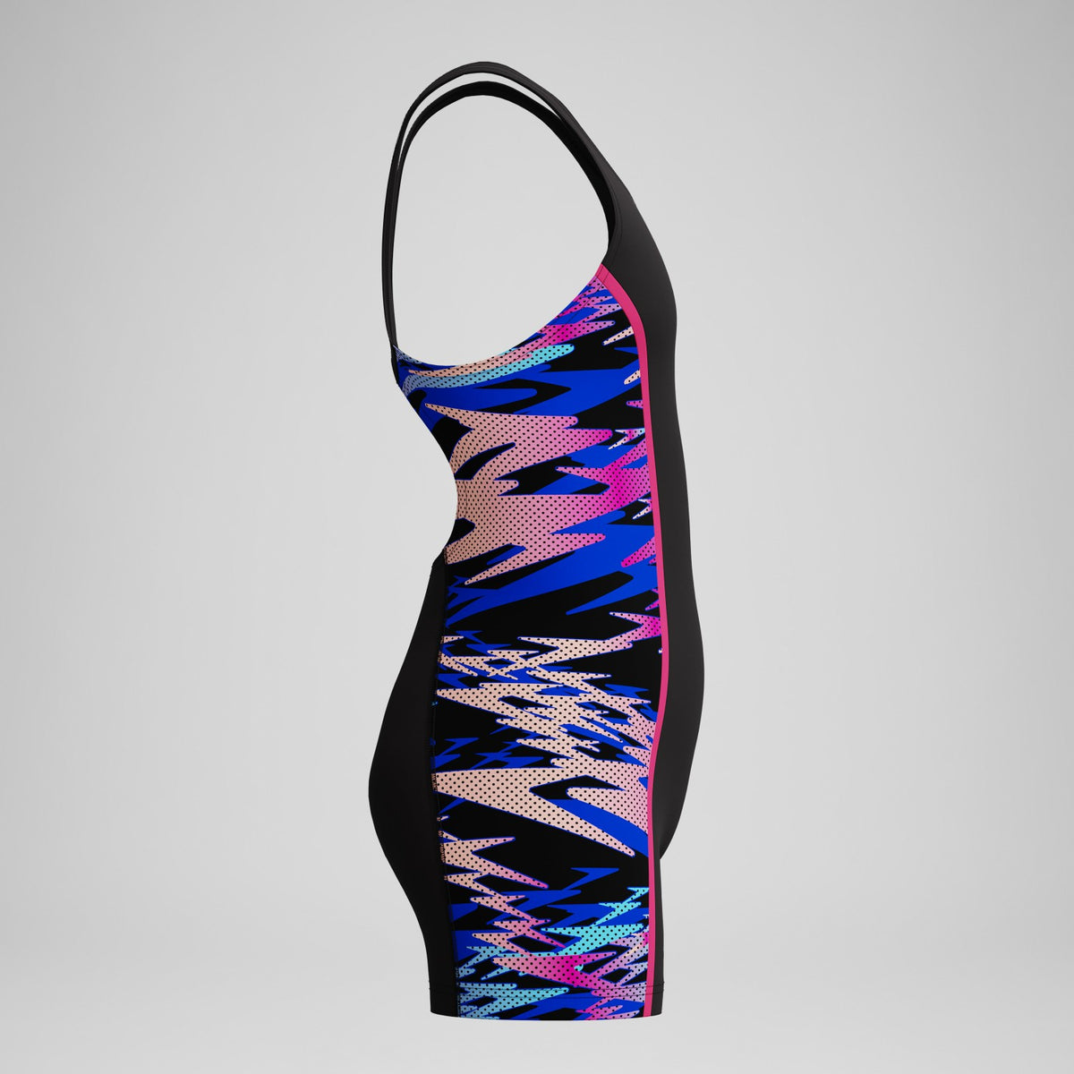 Speedo Girls Hyperboom Splice Muscleback Legsuit Black/Pink
