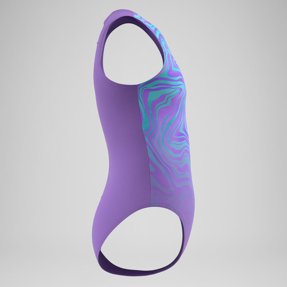 Speedo Girls Printed Hydrasuit Purple/Blue