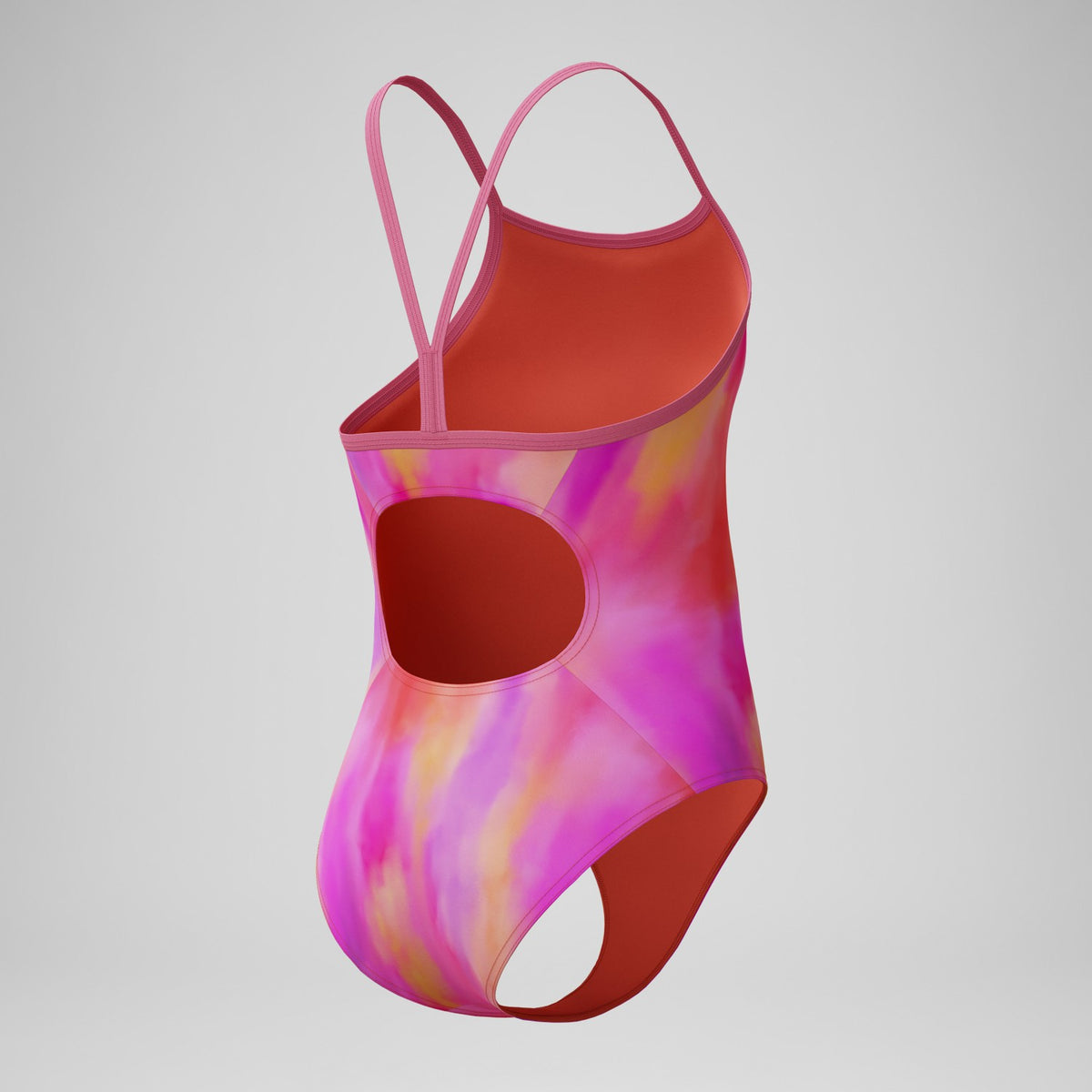 Speedo Girls Printed Thinstrap Swimsuit Pink