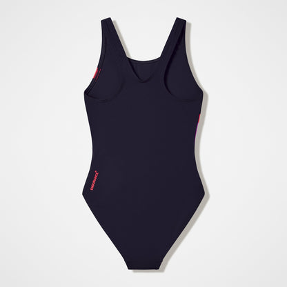 Speedo Girls Hyperboom Butterfly Back Swimsuit Black/Red