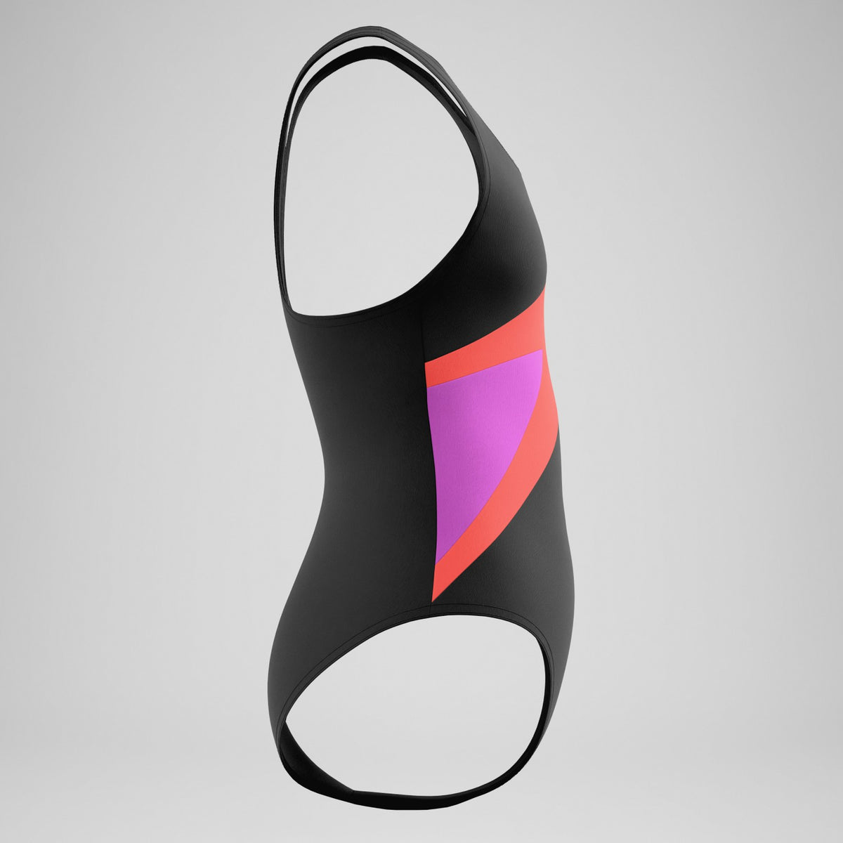 Speedo Girls Hyperboom Butterfly Back Swimsuit Black/Red