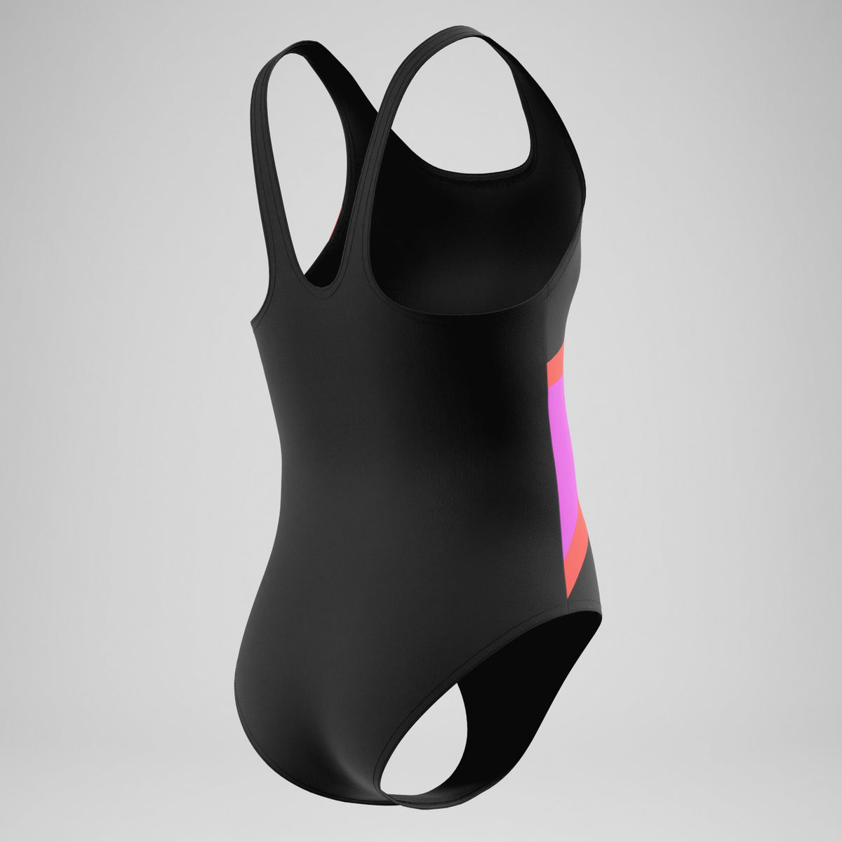 Speedo Girls Hyperboom Butterfly Back Swimsuit Black/Red